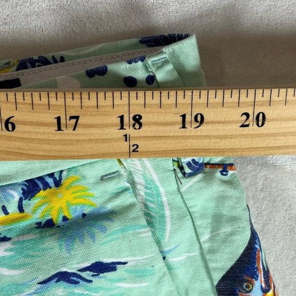 Polo Ralph Lauren Linen Blend 38W 6” Inseam Classic Fit Green Flat Front Shorts - Picture 5 of 10